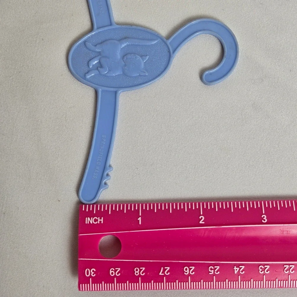 Peggy-Ann Doll Plastic‎ Clothes Hangers, Set of 3 Vintage, Cat Rabbit, Blue Red